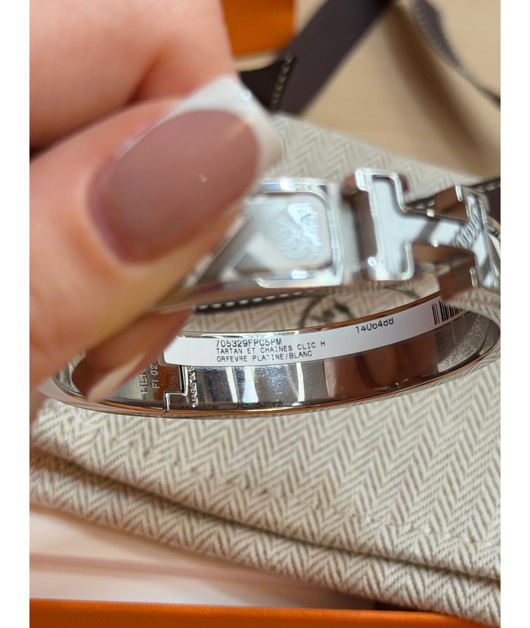 HERMES Серебрянный браслет, фото 6