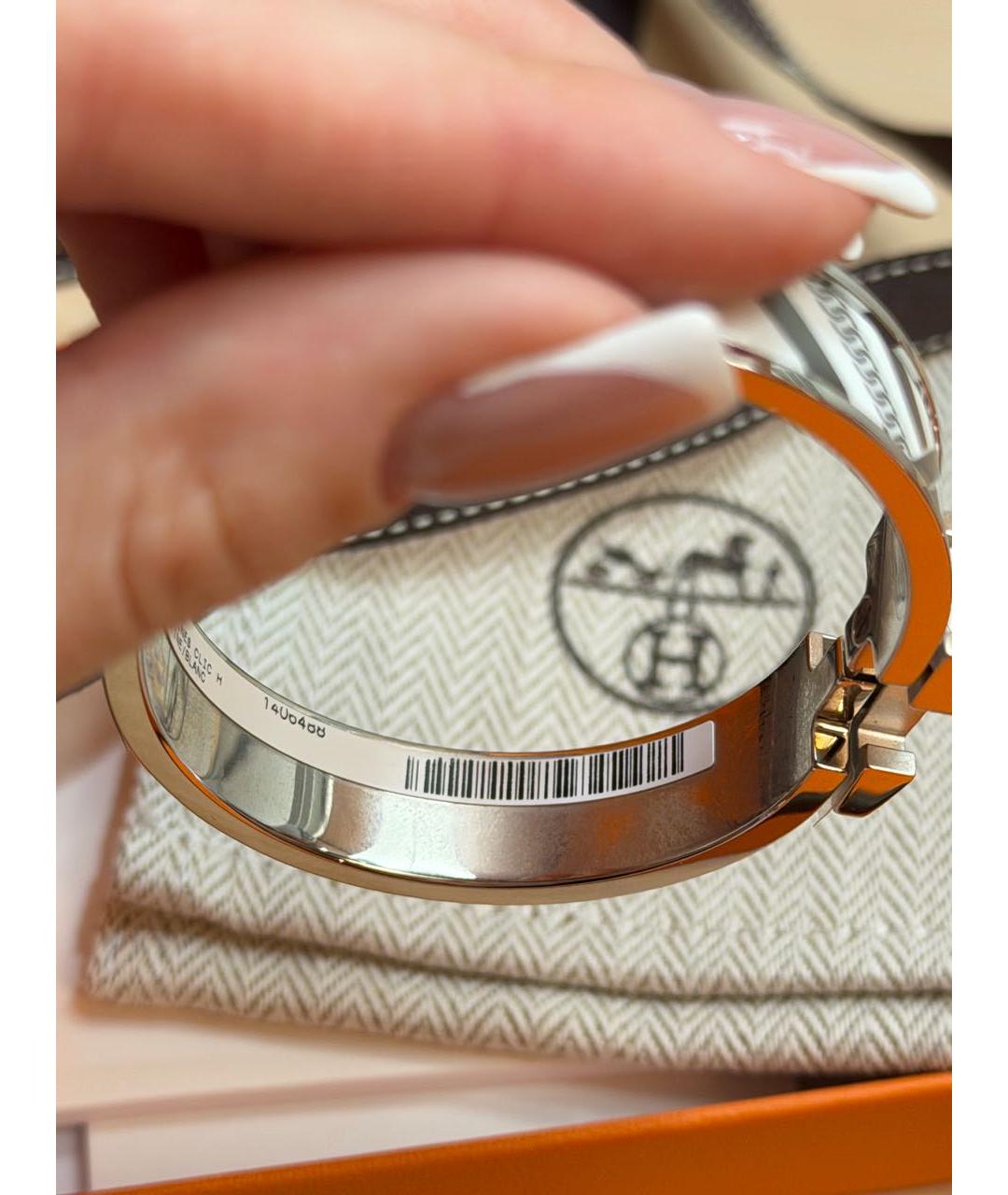 HERMES Серебрянный браслет, фото 4