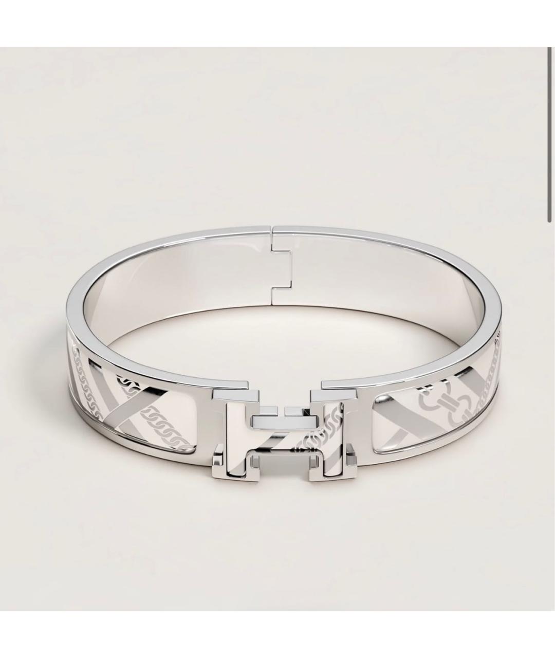 HERMES Серебрянный браслет, фото 9