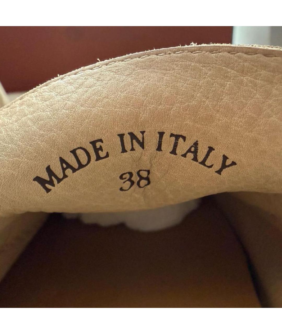 LORO PIANA Бежевые замшевые лоферы, фото 3