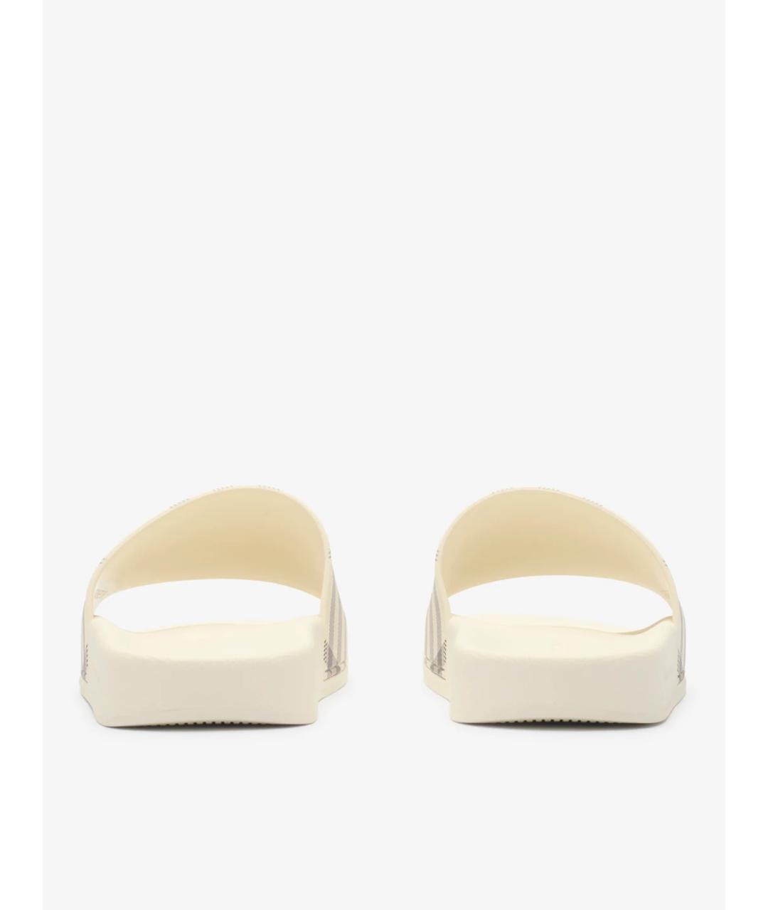 BURBERRY Белые шлепанцы, фото 3