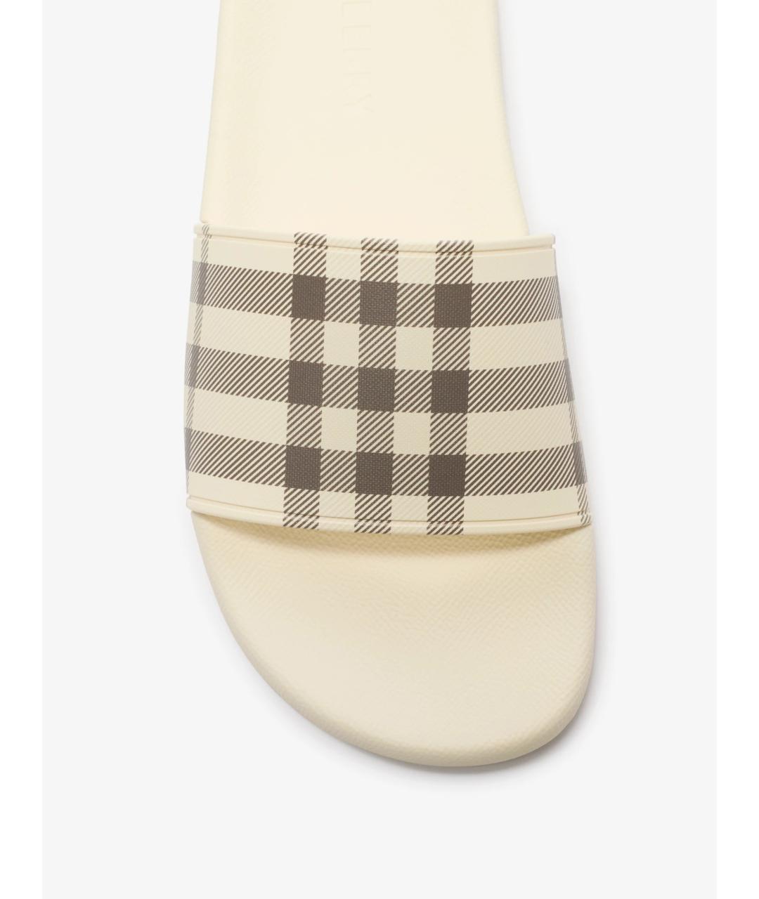 BURBERRY Белые шлепанцы, фото 6