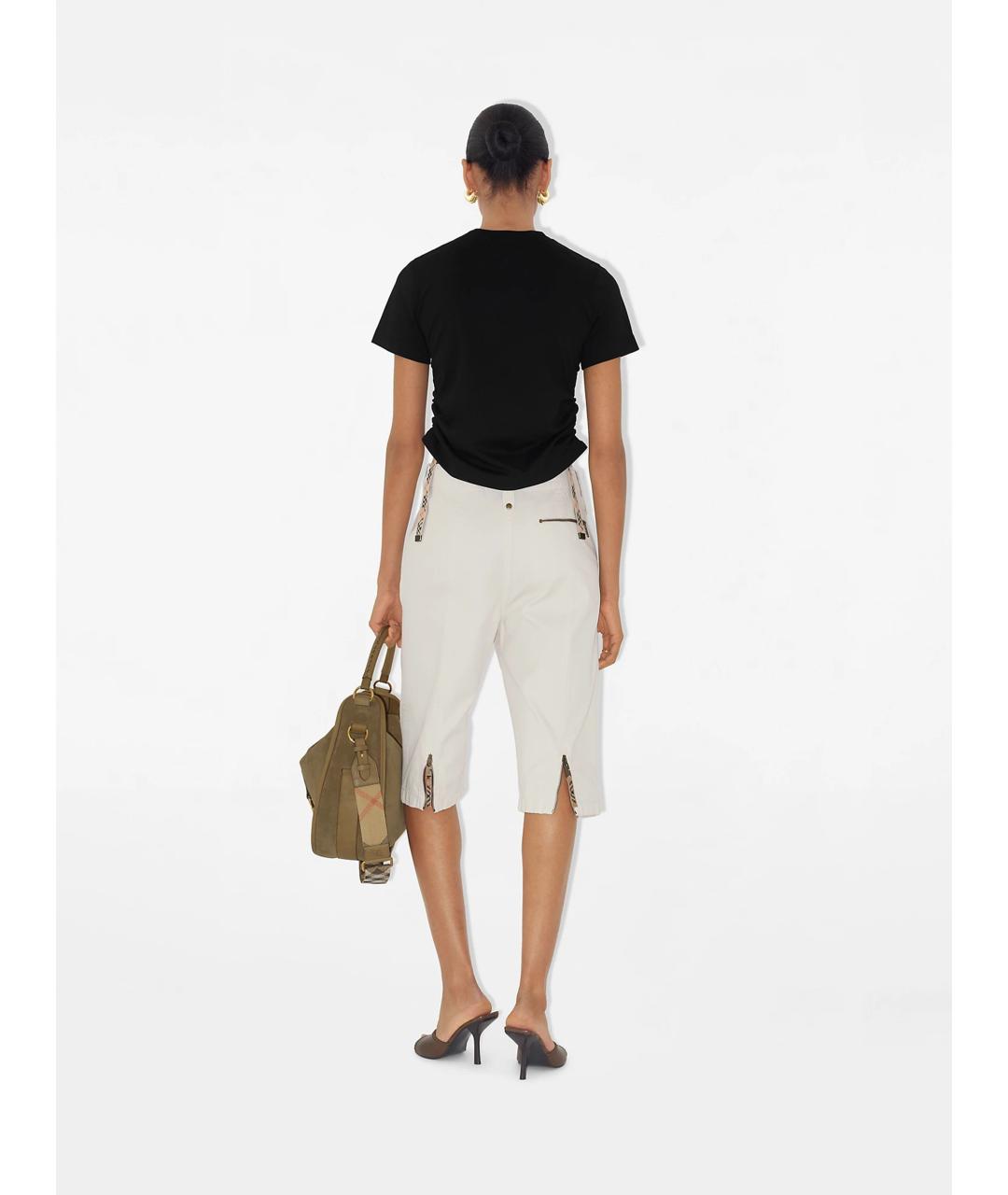 BURBERRY Черная хлопковая футболка, фото 6