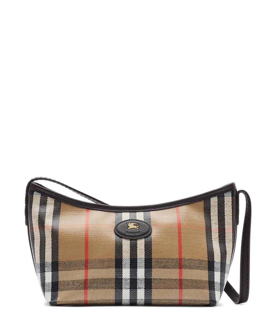 BURBERRY Бежевая тканевая сумка через плечо, фото 1