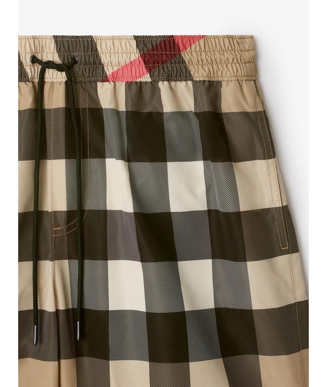 BURBERRY Бежевые полиэстеровые шорты, фото 5
