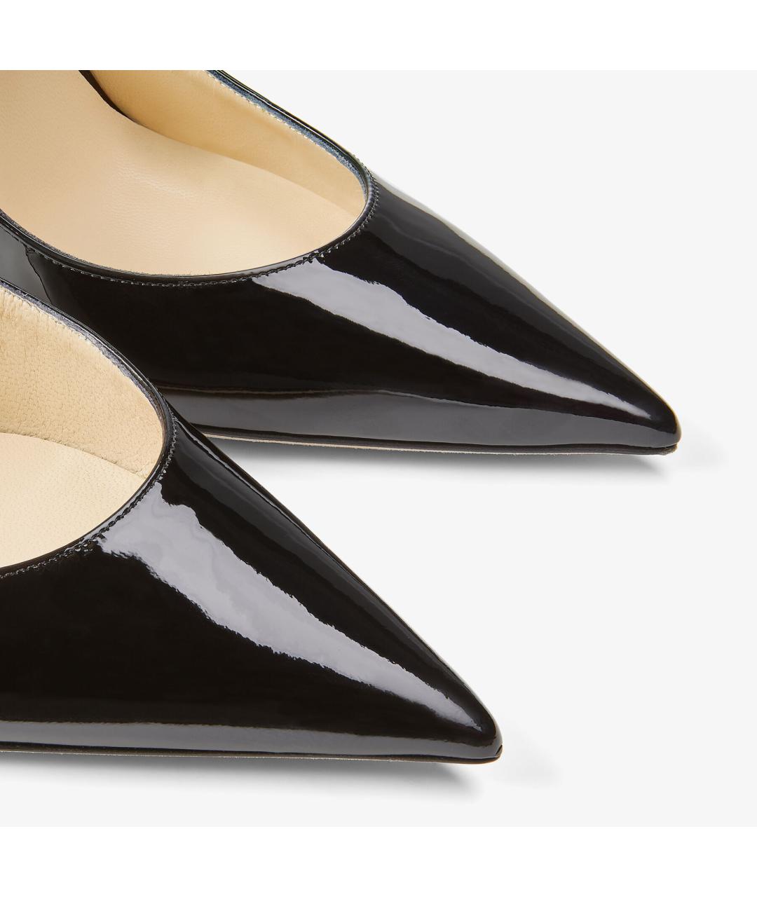 JIMMY CHOO Коричневые мюли из лакированной кожи, фото 3