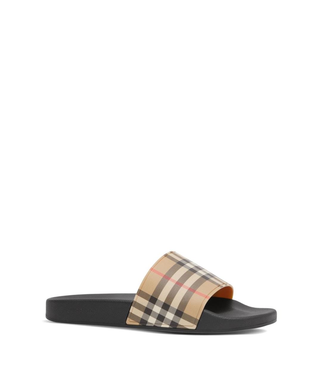 BURBERRY Бежевые шлепанцы, фото 2