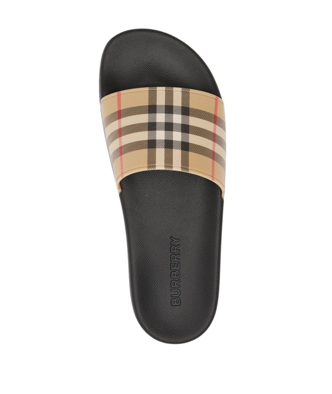 BURBERRY Бежевые шлепанцы, фото 4