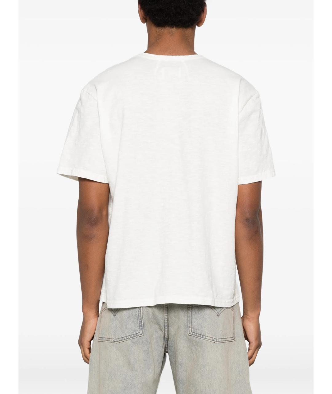 RHUDE Белая хлопковая футболка, фото 4