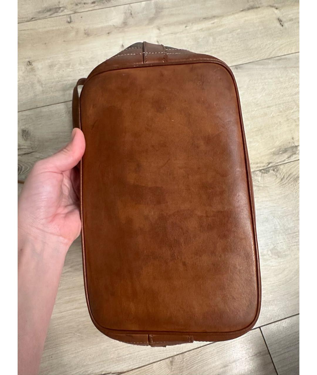 CELINE Коричневая кожаная сумка через плечо, фото 8