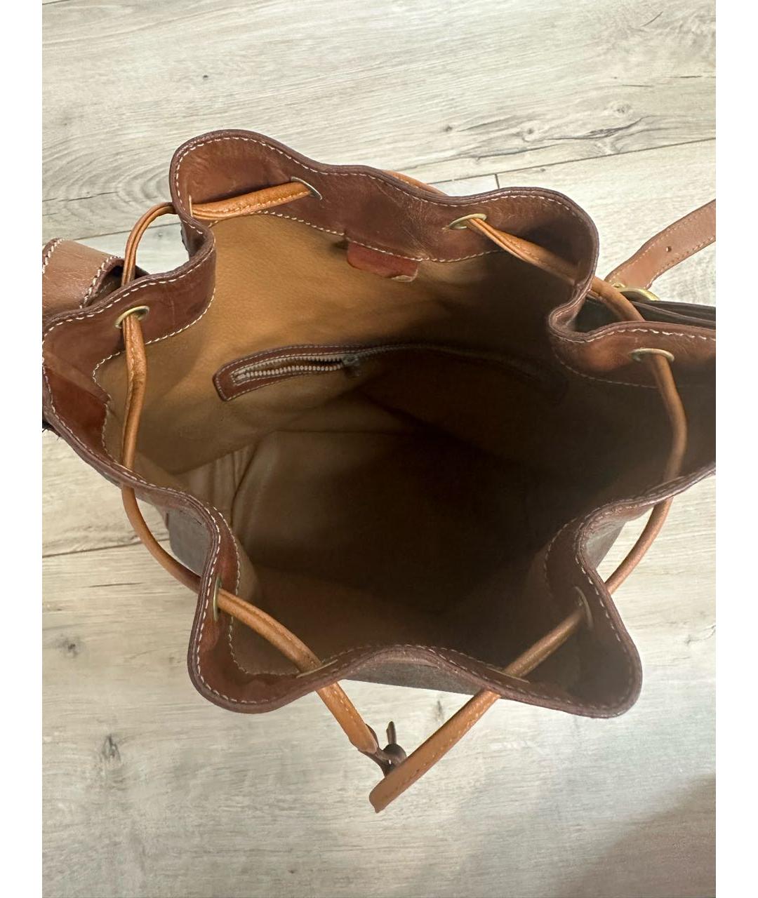 CELINE Коричневая кожаная сумка через плечо, фото 4