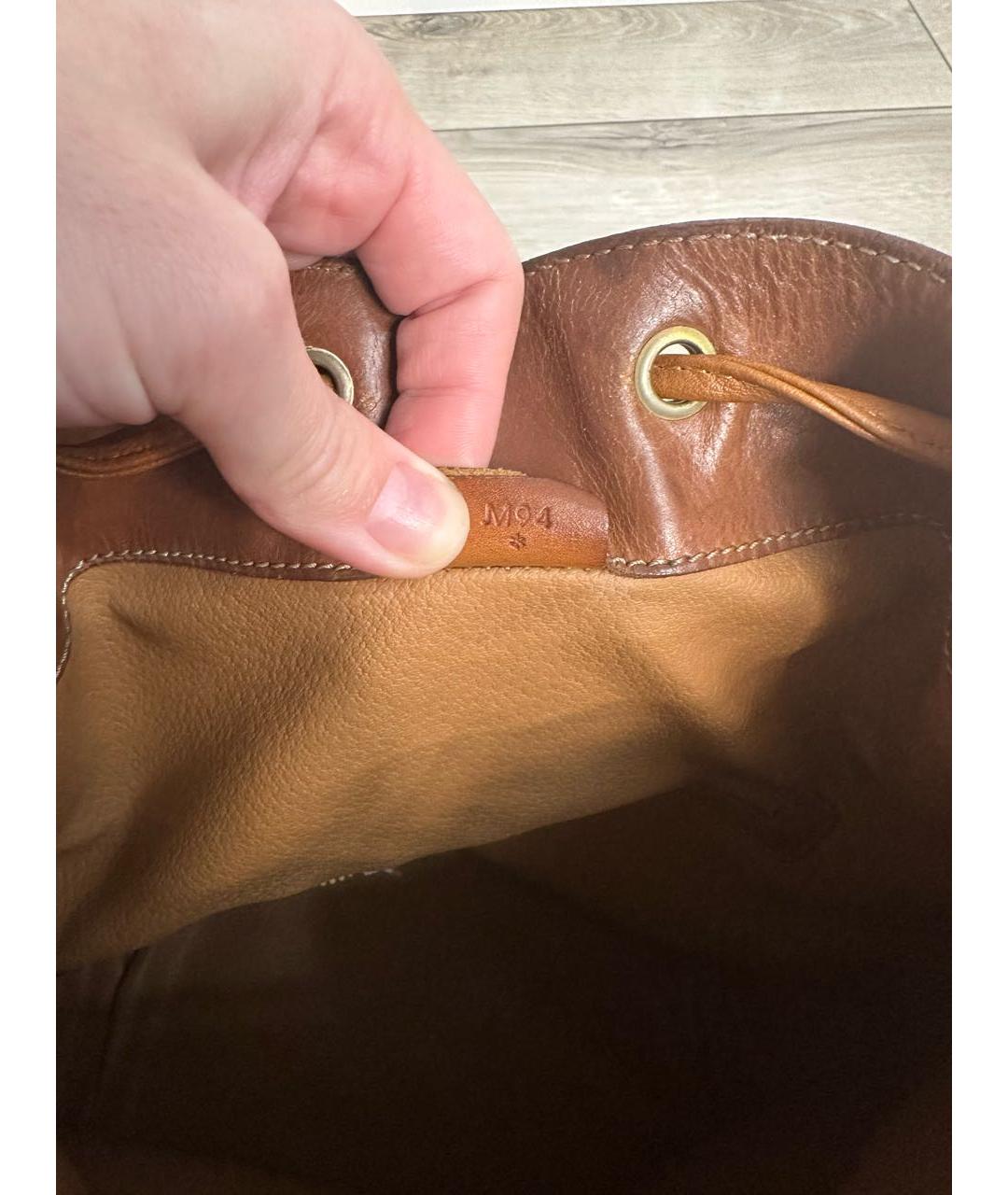 CELINE Коричневая кожаная сумка через плечо, фото 5