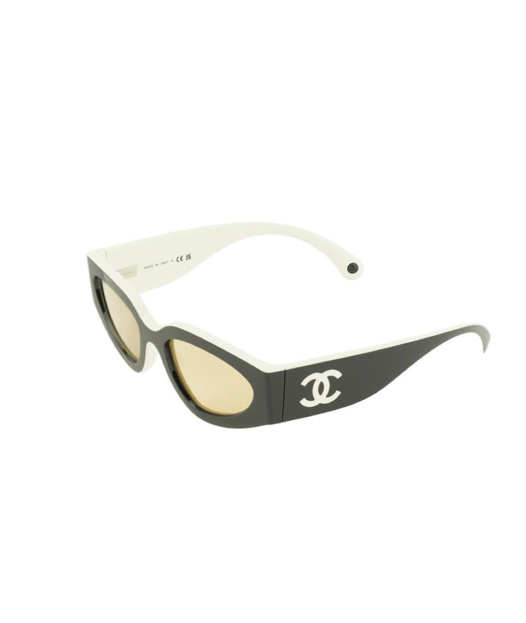CHANEL Черные пластиковые солнцезащитные очки, фото 1