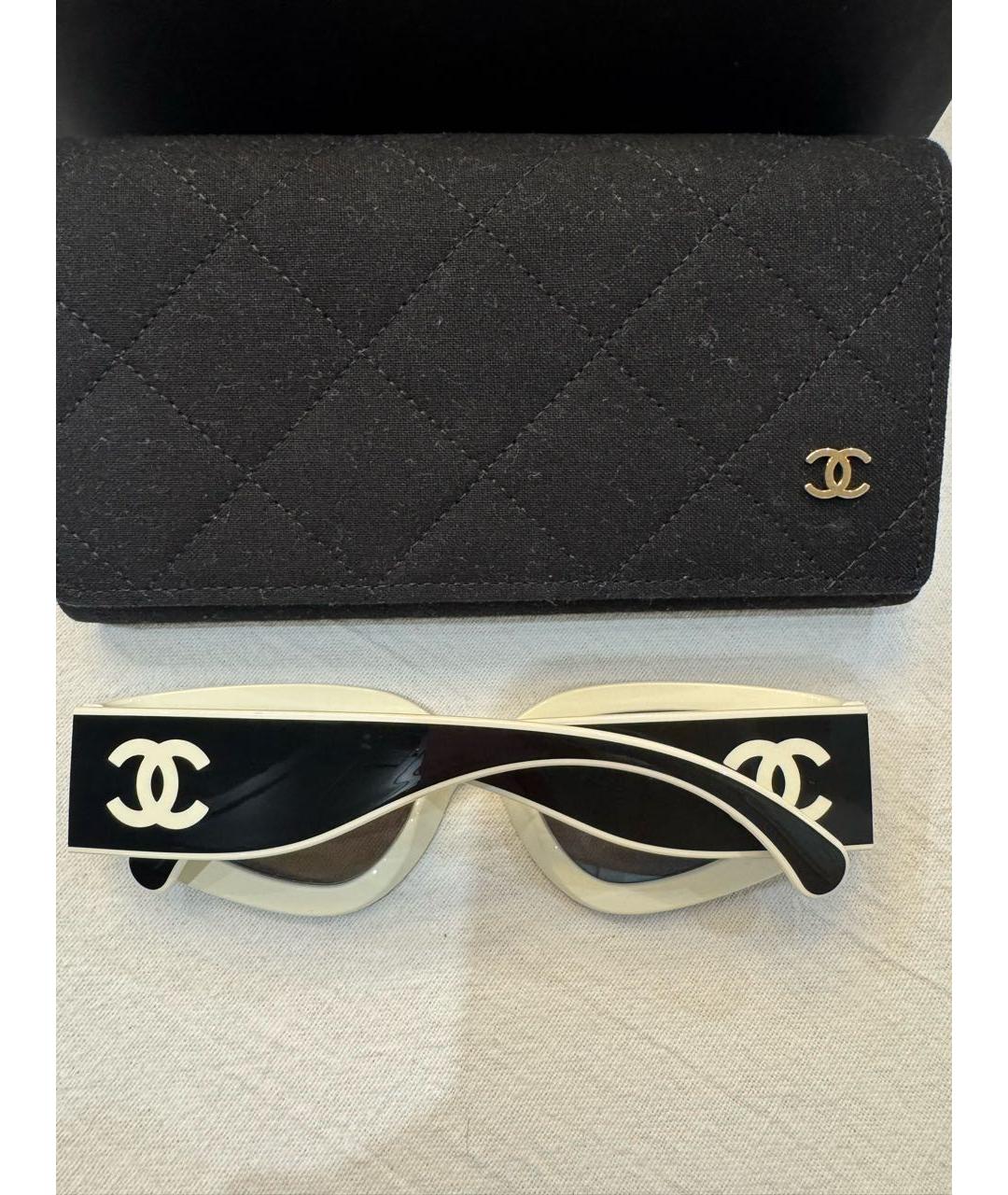CHANEL Черные пластиковые солнцезащитные очки, фото 3