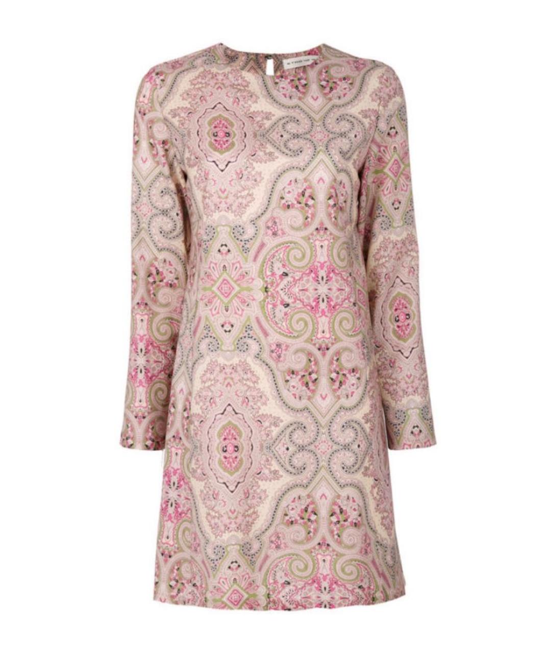 ETRO Розовое шерстяное коктейльное платье, фото 1