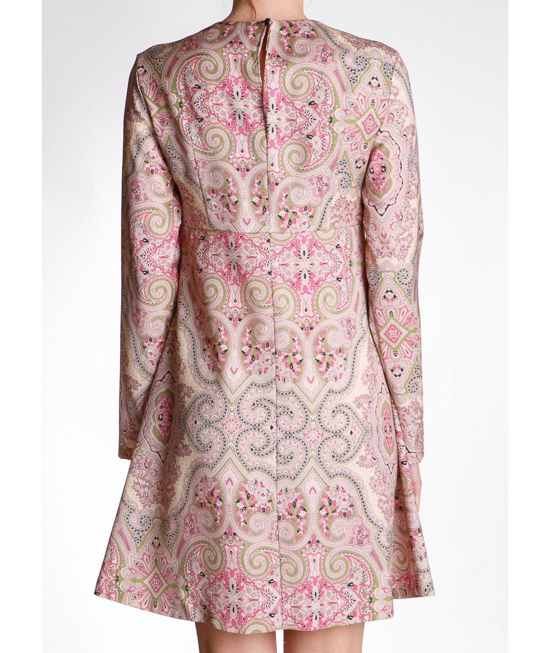 ETRO Розовое шерстяное коктейльное платье, фото 3