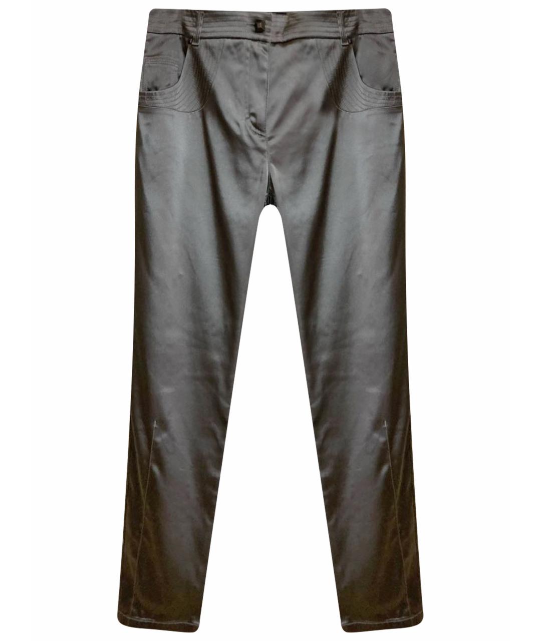 CAVALLI CLASS Хаки ацетатные прямые брюки, фото 1