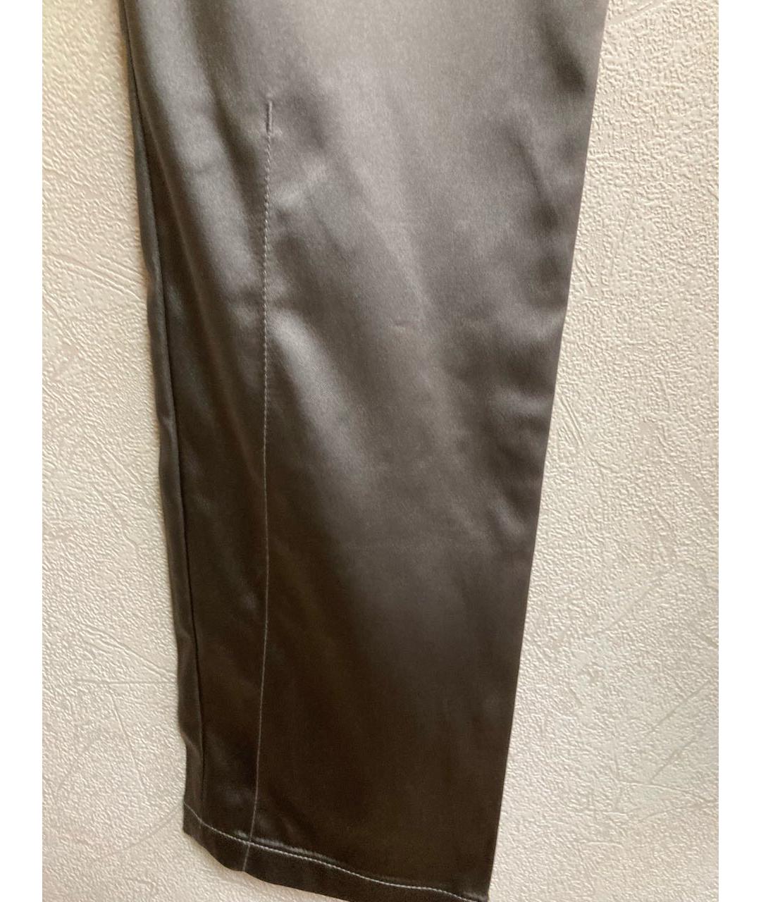 CAVALLI CLASS Хаки ацетатные прямые брюки, фото 3