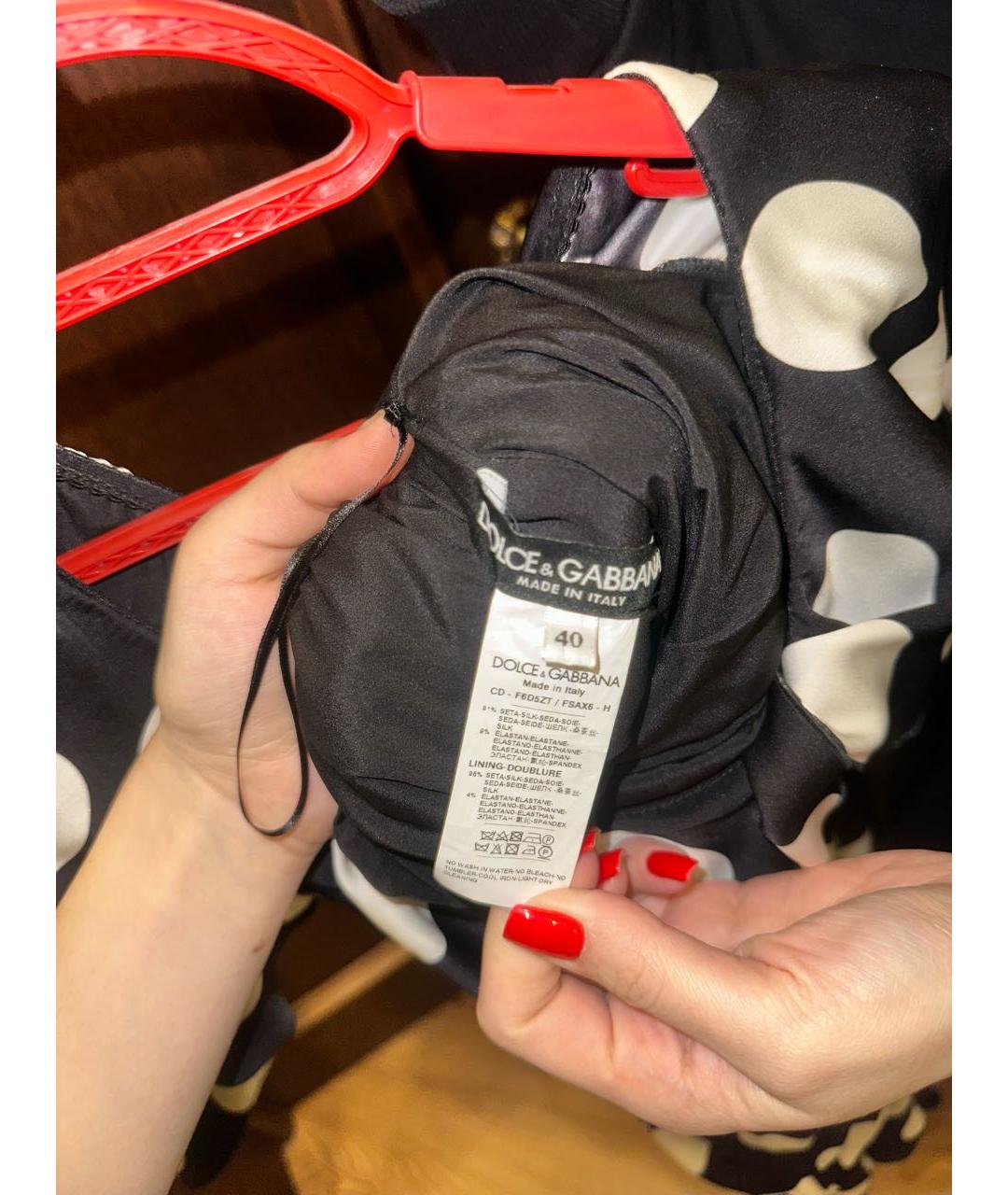 DOLCE&GABBANA Черное шелковое вечернее платье, фото 3