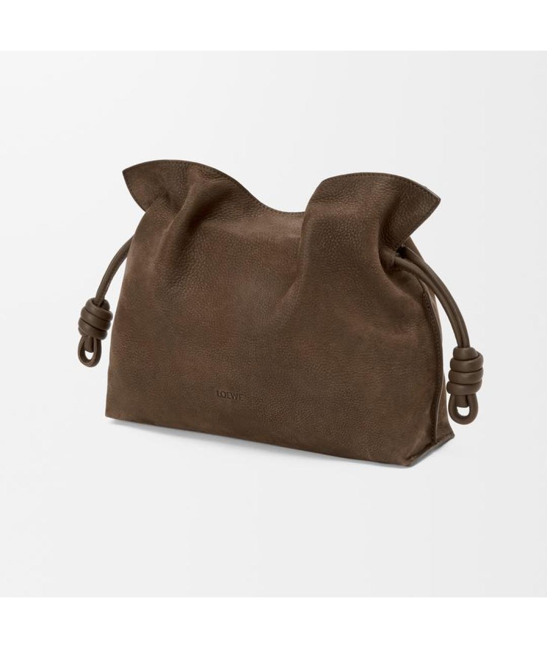 LOEWE Коричневая замшевая сумка через плечо, фото 4