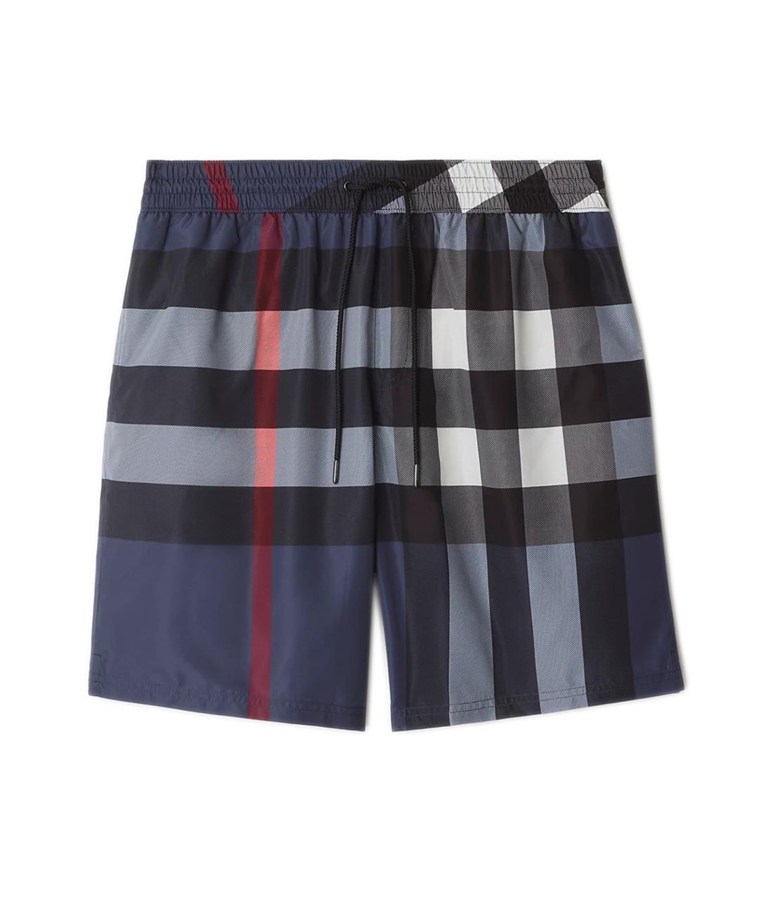 BURBERRY Синие полиэстеровые шорты, фото 1