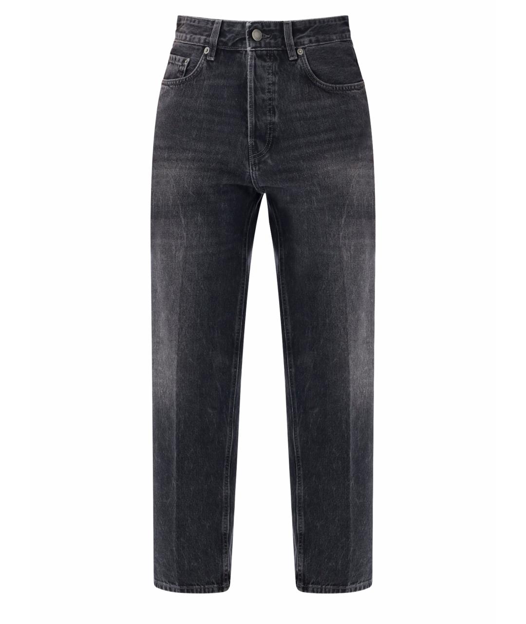 HAIKURE Черные хлопковые прямые джинсы, фото 1