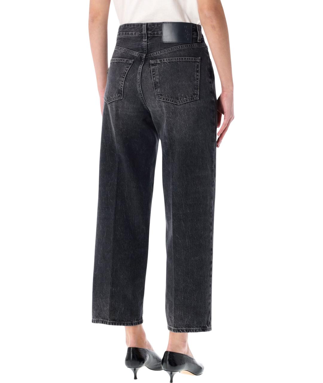 HAIKURE Черные хлопковые прямые джинсы, фото 2