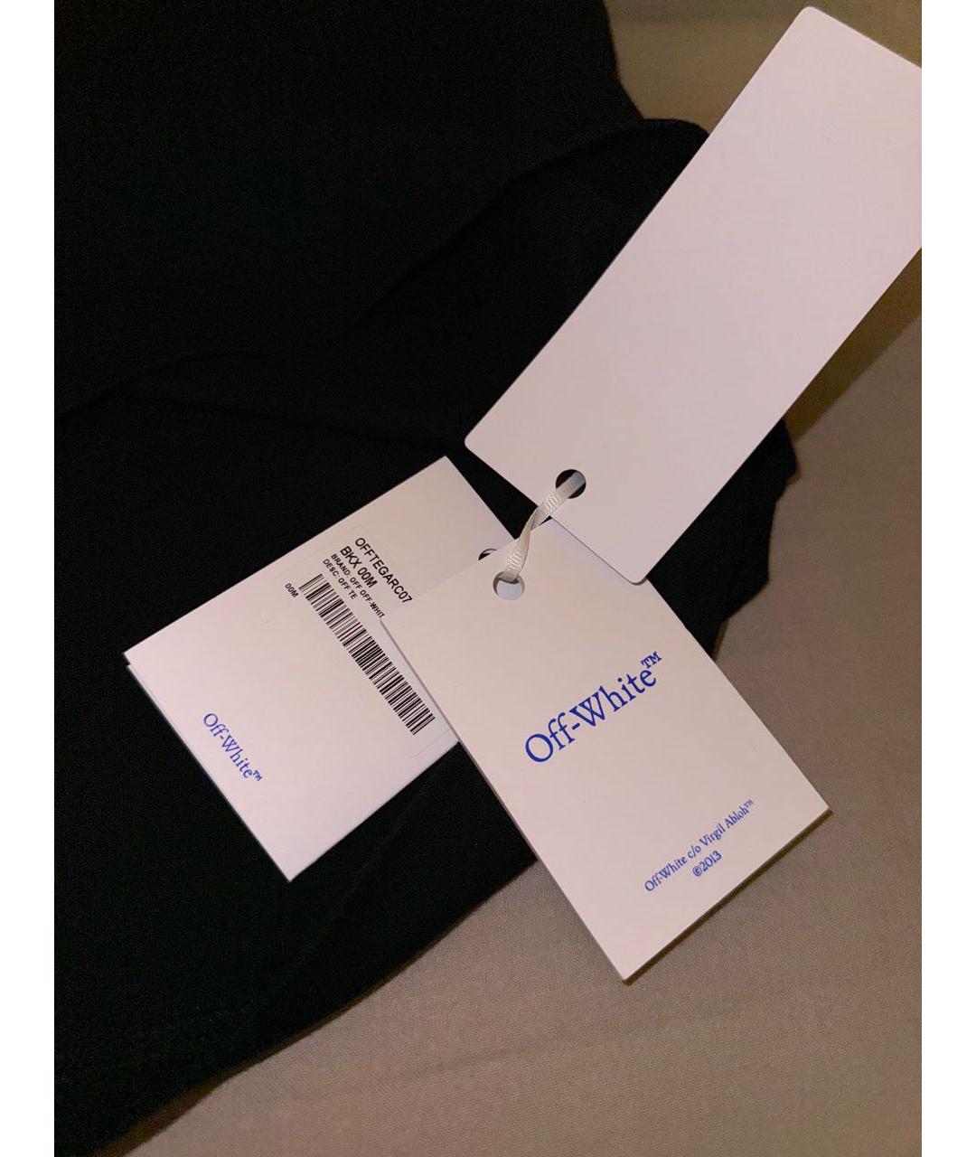 OFF-WHITE Черная хлопковая футболка, фото 3