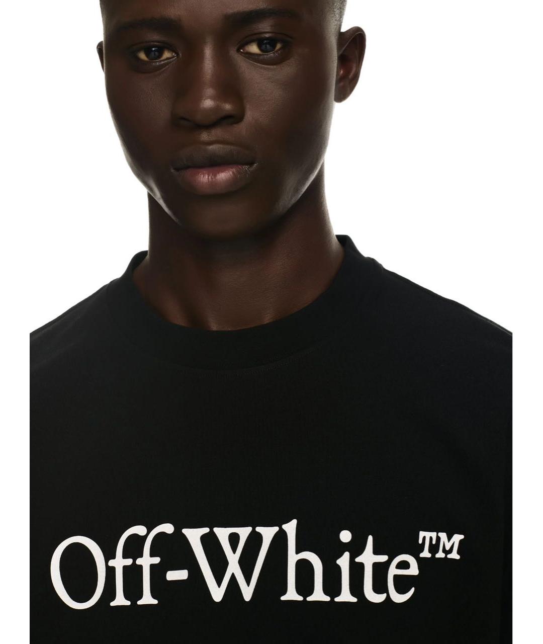 OFF-WHITE Черная хлопковая футболка, фото 2