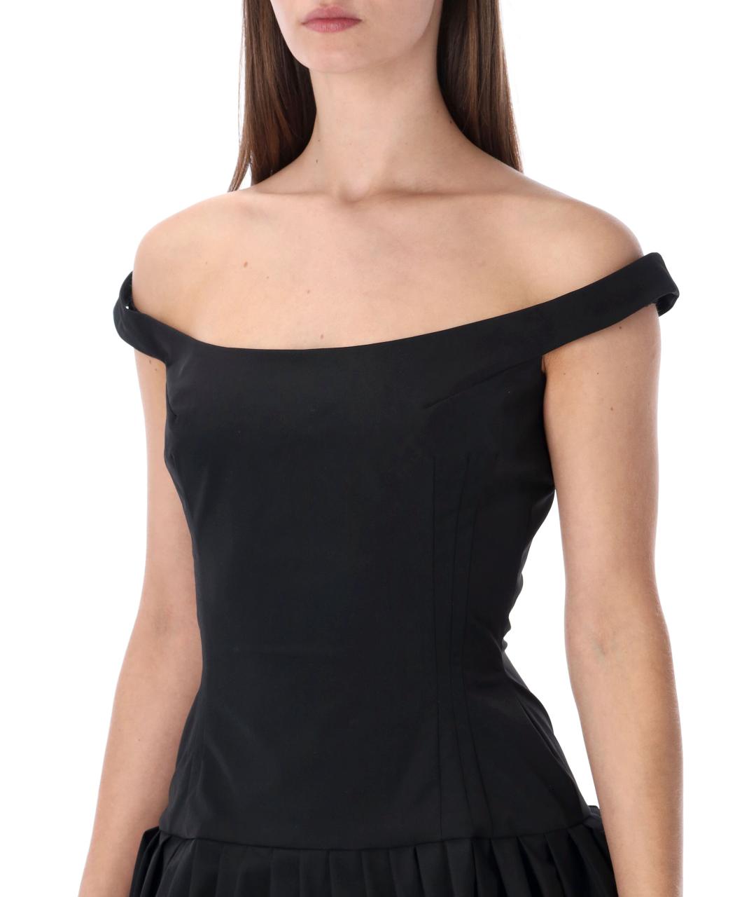 MAGDA BUTRYM Черное полиэстеровое коктейльное платье, фото 3