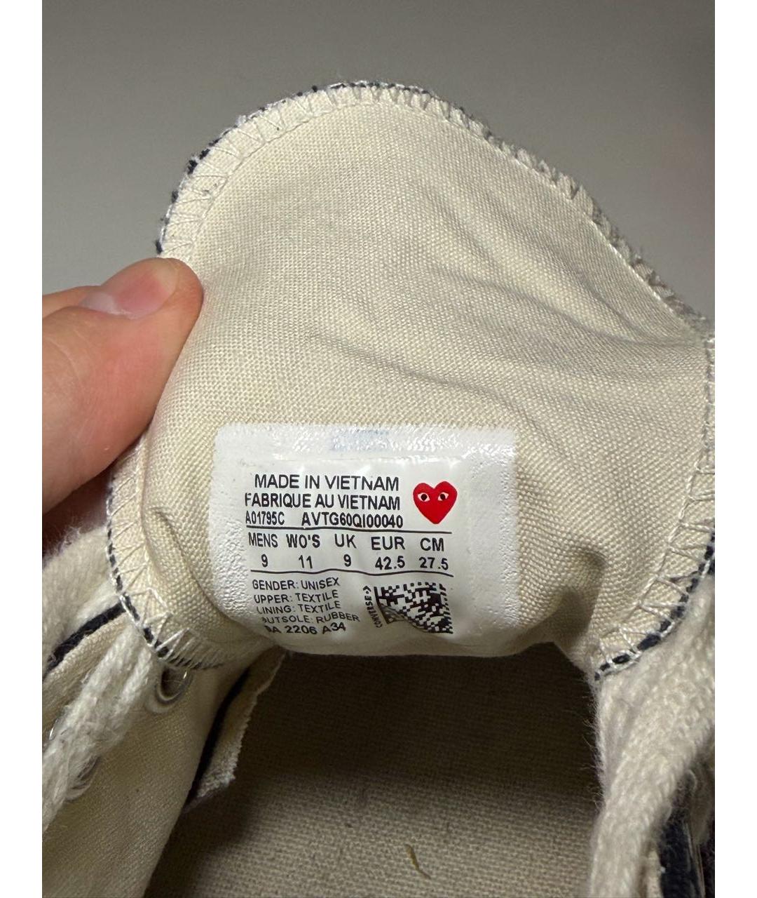 CONVERSE Черные текстильные низкие кроссовки / кеды, фото 8