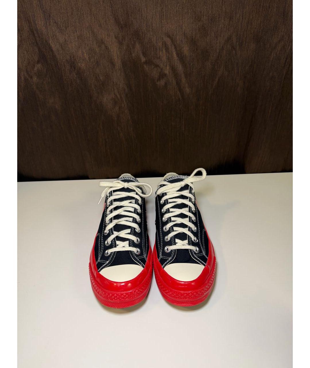 CONVERSE Черные текстильные низкие кроссовки / кеды, фото 2