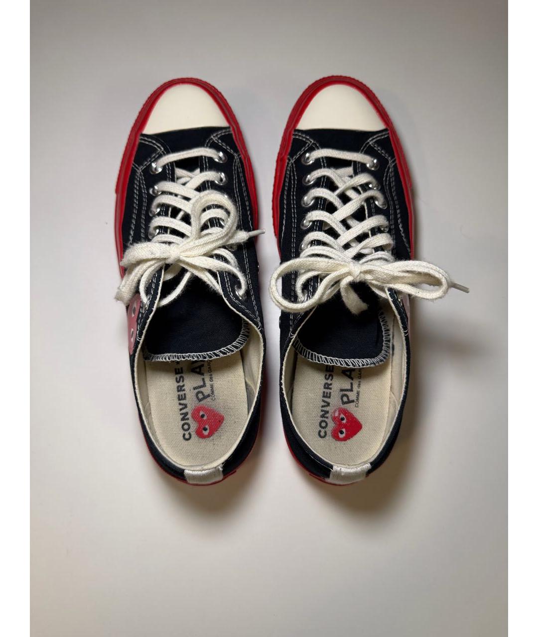 CONVERSE Черные текстильные низкие кроссовки / кеды, фото 3