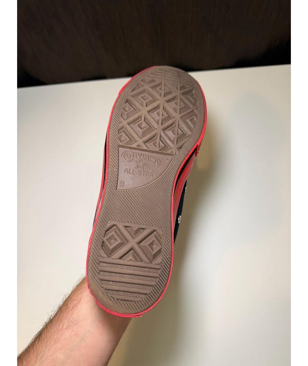 CONVERSE Черные текстильные низкие кроссовки / кеды, фото 7