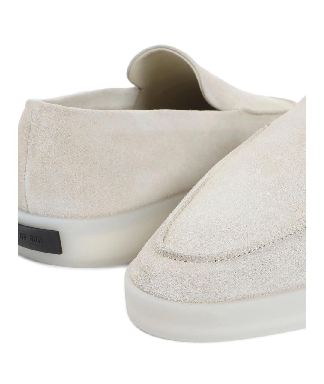 FEAR OF GOD Серые кожаные лоферы, фото 3