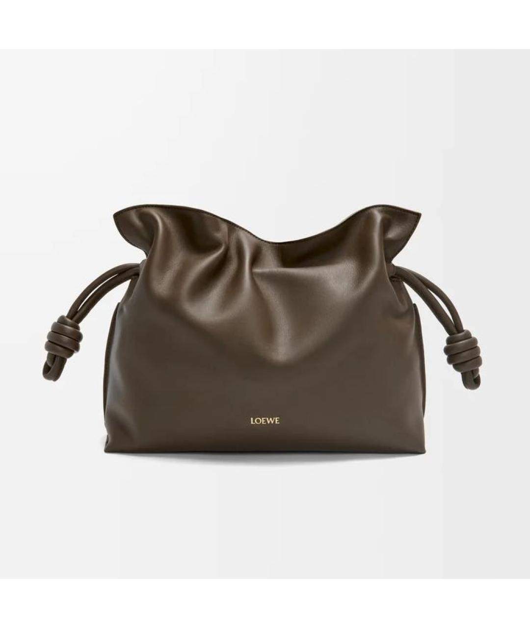 LOEWE Коричневая кожаная сумка через плечо, фото 6