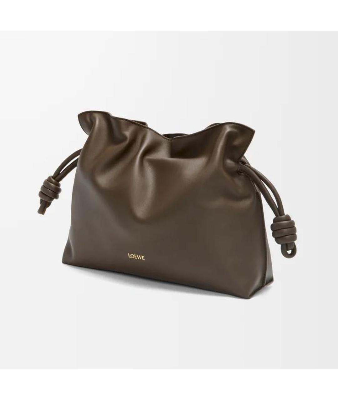 LOEWE Коричневая кожаная сумка через плечо, фото 4