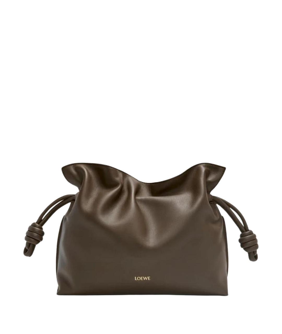 LOEWE Коричневая кожаная сумка через плечо, фото 1