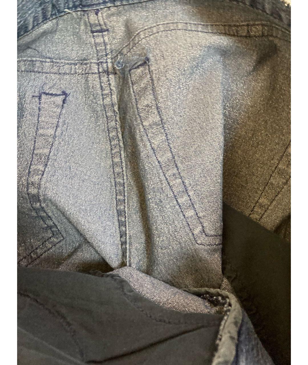 GUCCI Голубые хлопковые прямые джинсы, фото 7