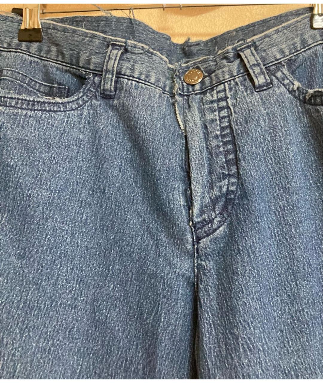 GUCCI Голубые хлопковые прямые джинсы, фото 3