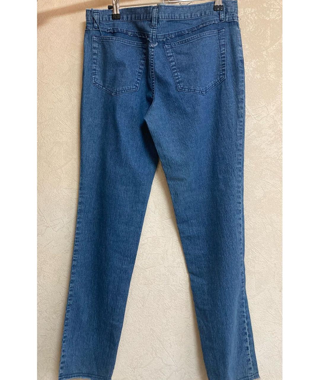 GUCCI Голубые хлопковые прямые джинсы, фото 2