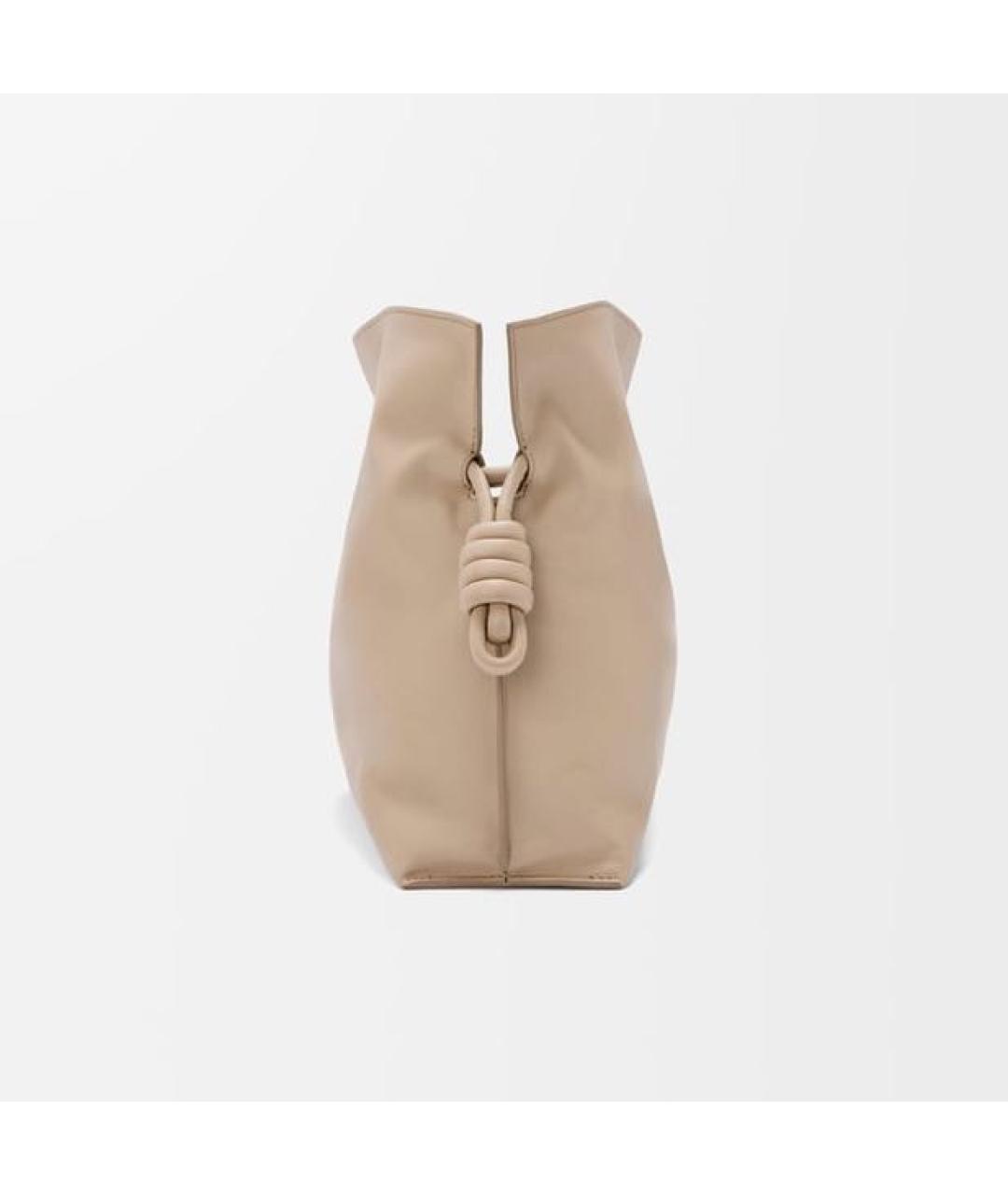 LOEWE Бежевая кожаная сумка через плечо, фото 5