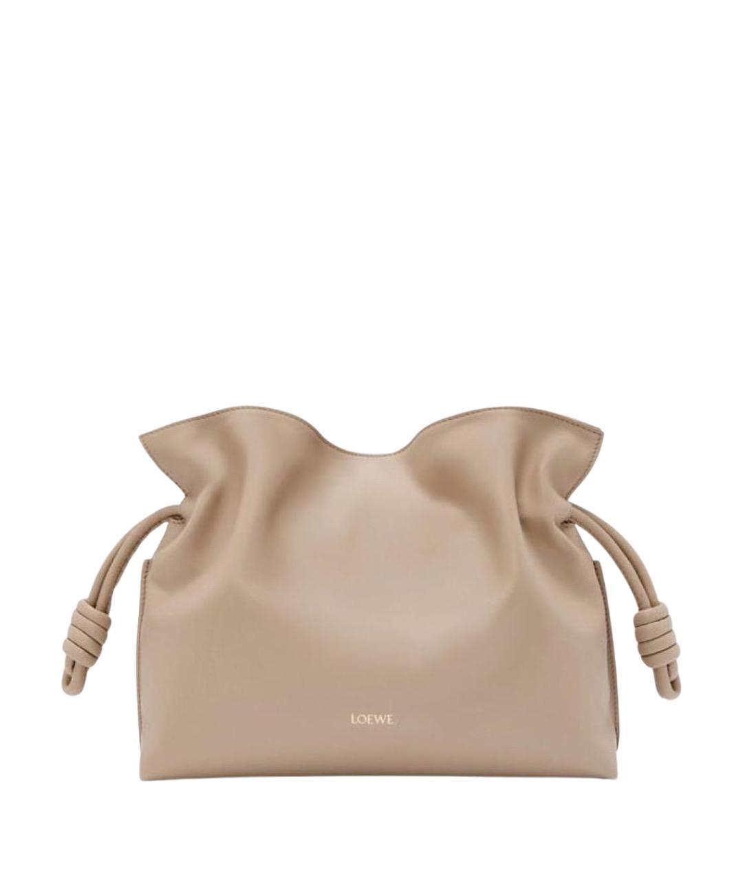 LOEWE Бежевая кожаная сумка через плечо, фото 1