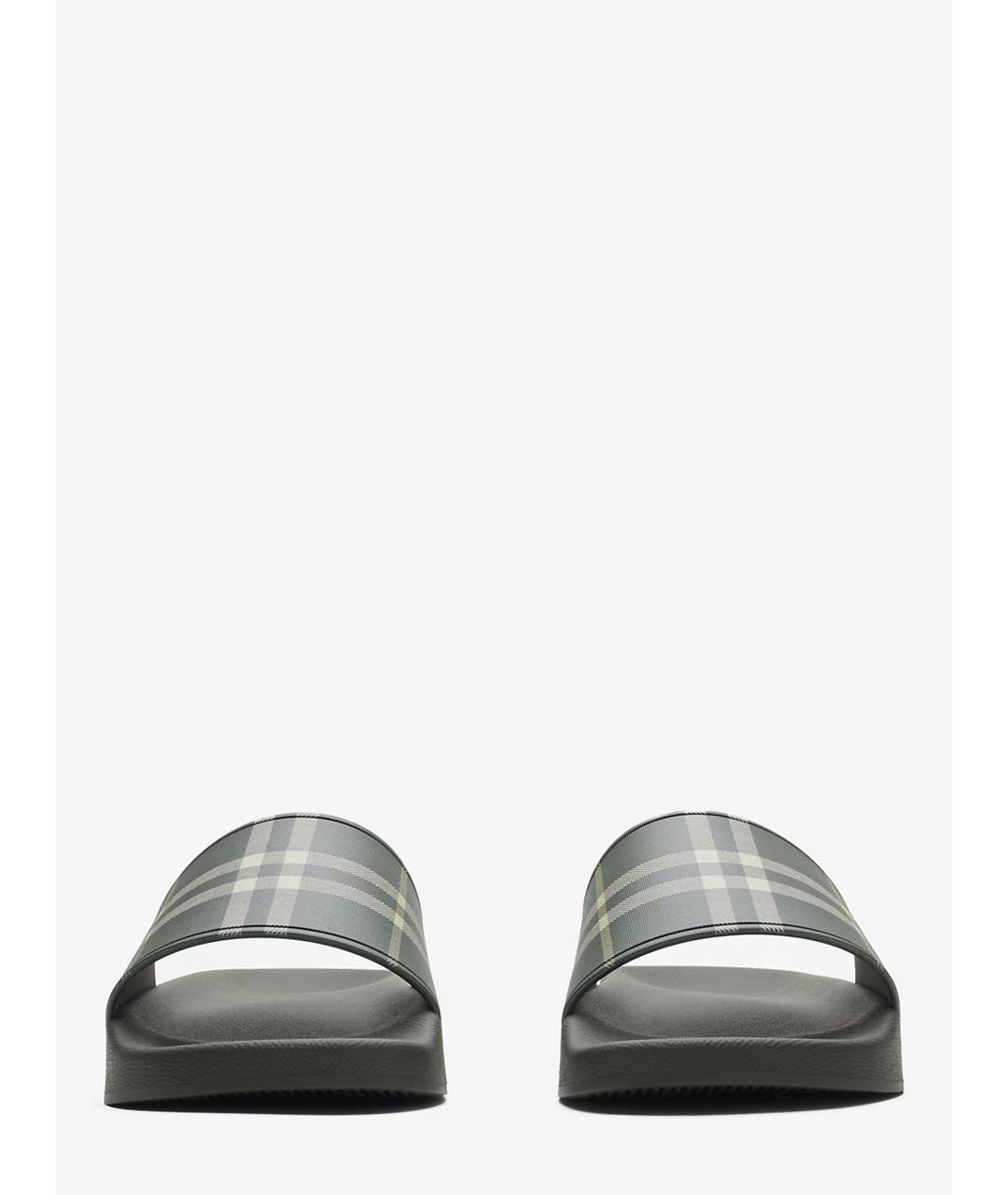 BURBERRY Зеленые шлепанцы, фото 2