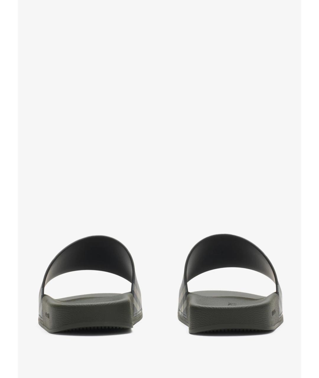 BURBERRY Зеленые шлепанцы, фото 3