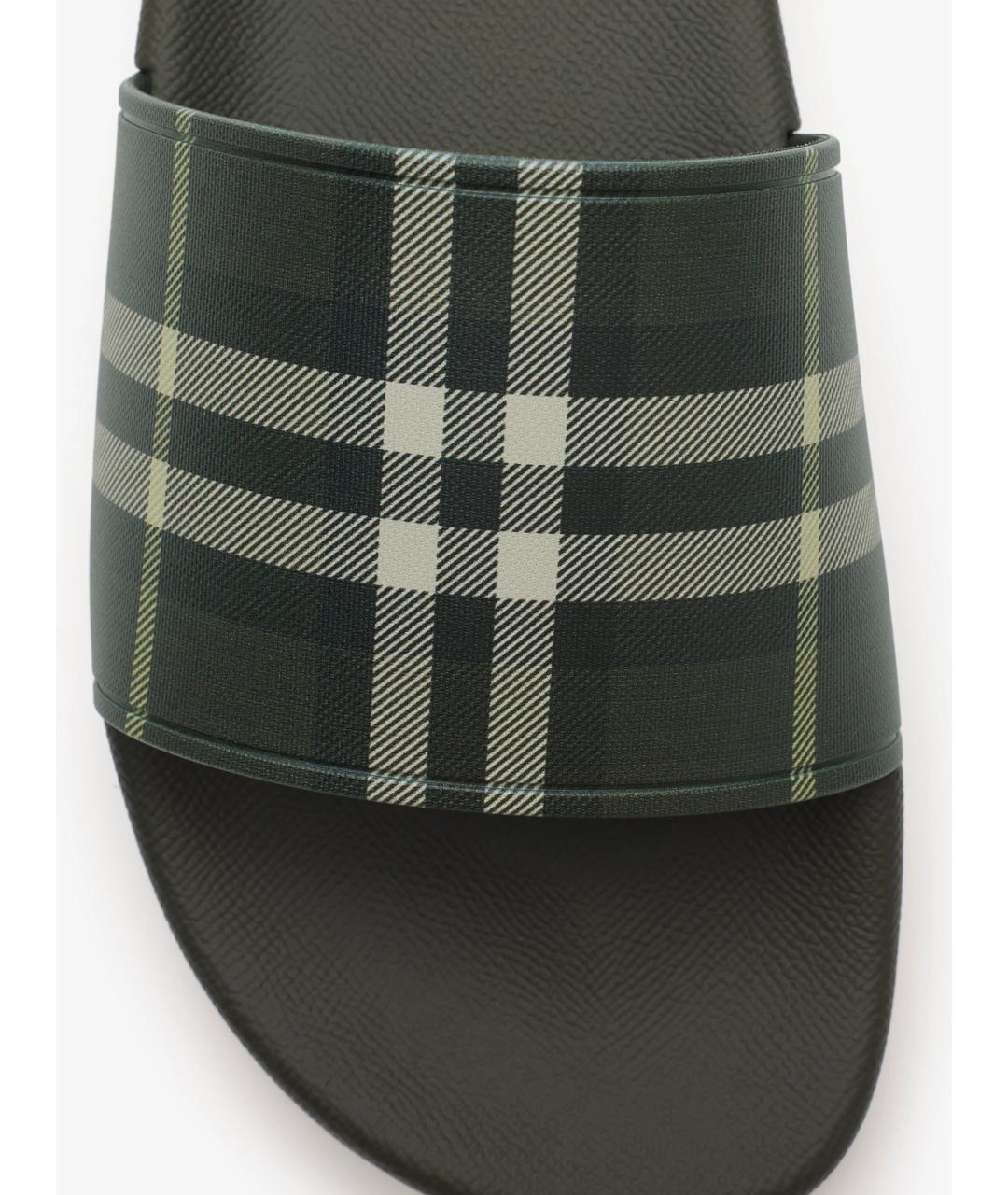 BURBERRY Зеленые шлепанцы, фото 6