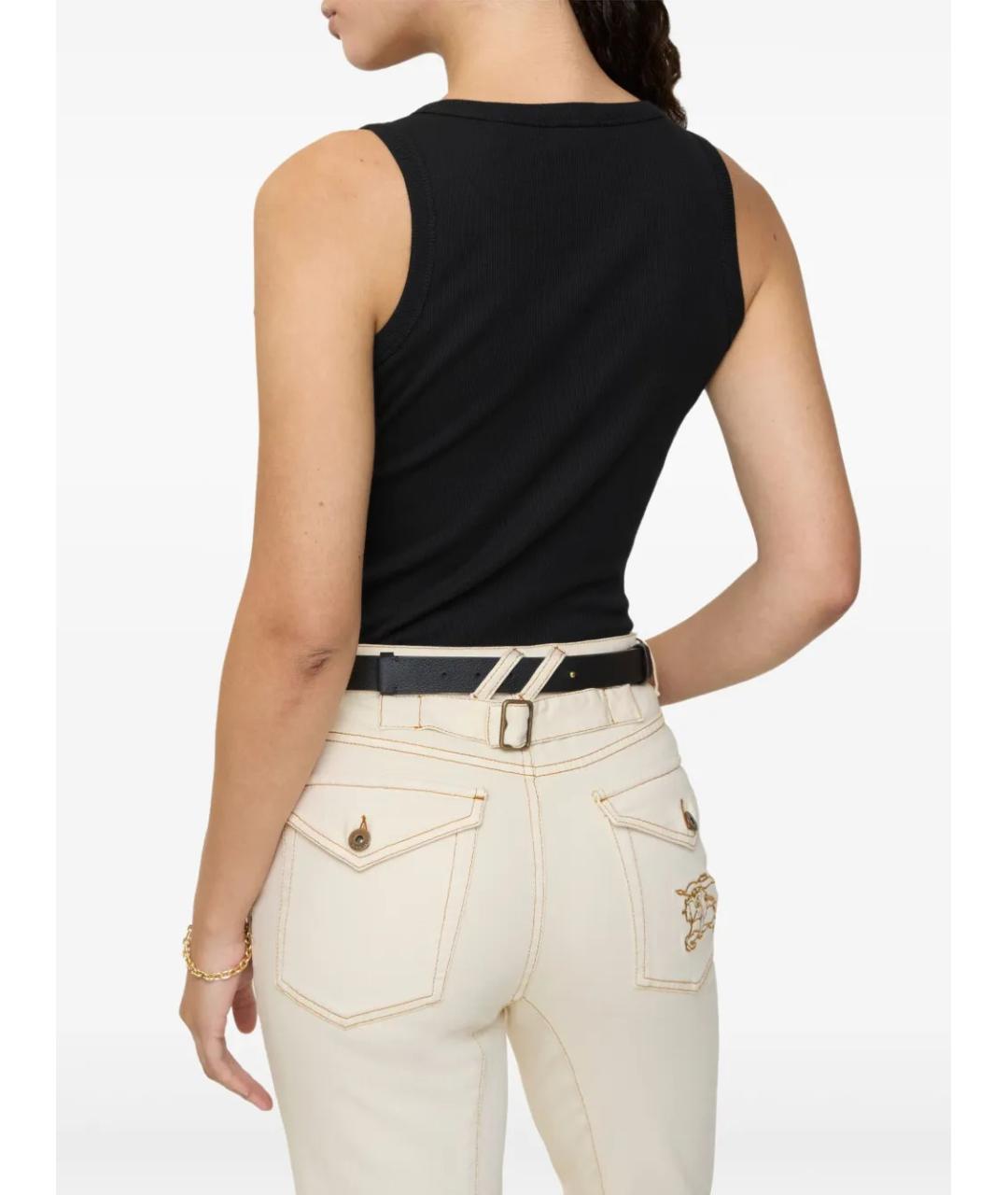 BURBERRY Черная хлопковая майка, фото 3