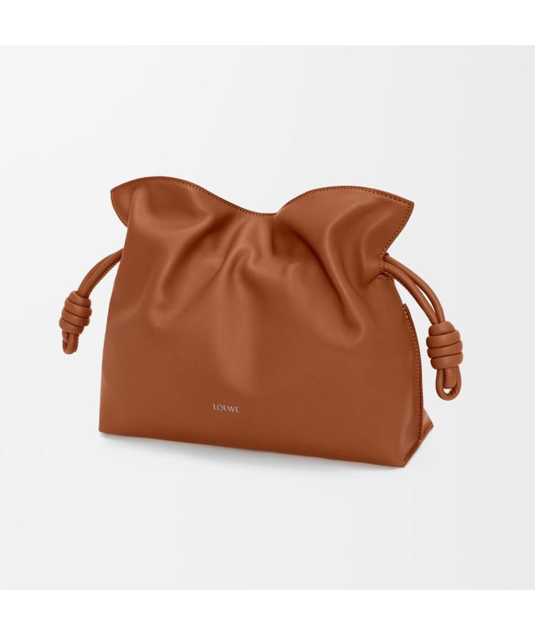 LOEWE Коричневая кожаная сумка через плечо, фото 4