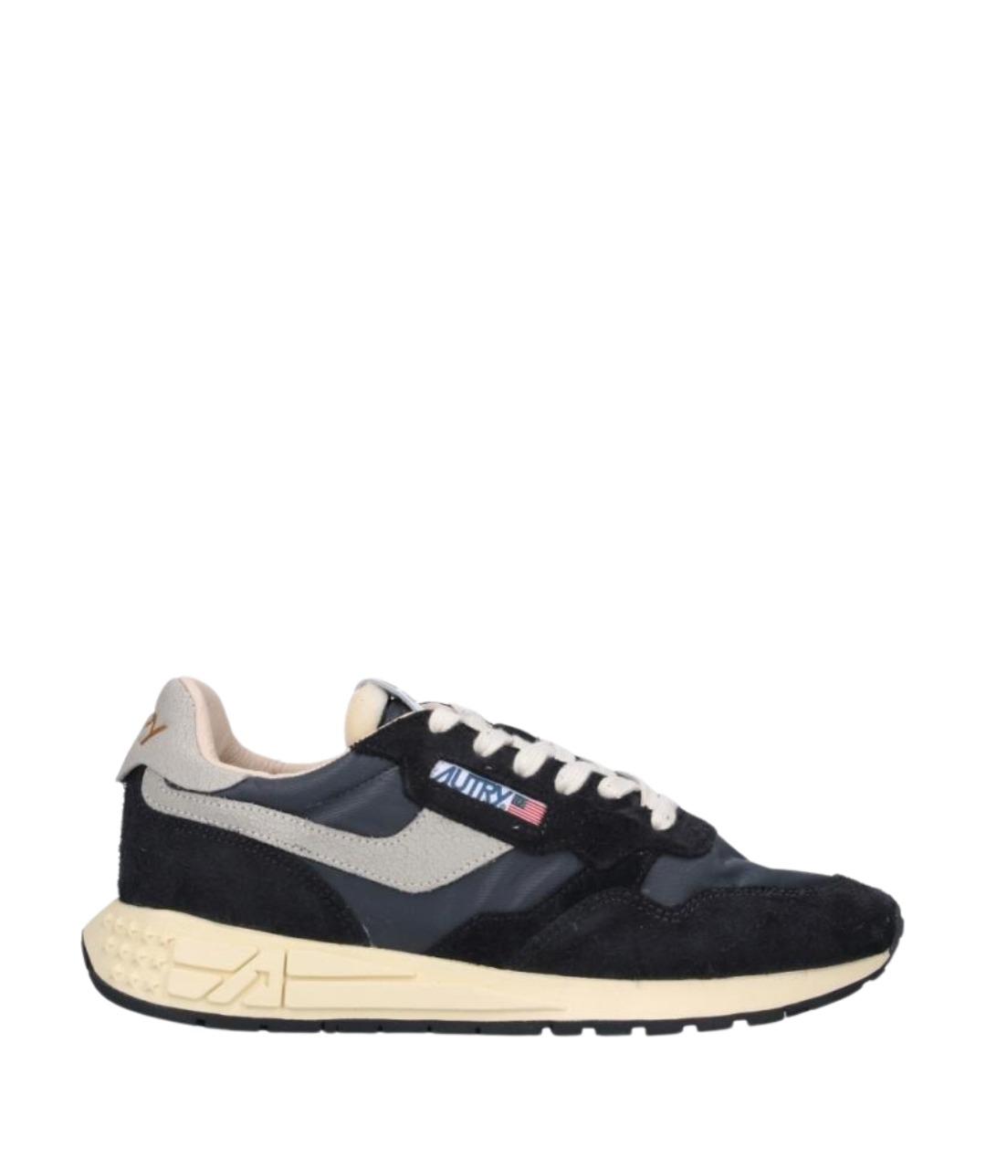 AUTRY Черные замшевые низкие кроссовки / кеды, фото 1