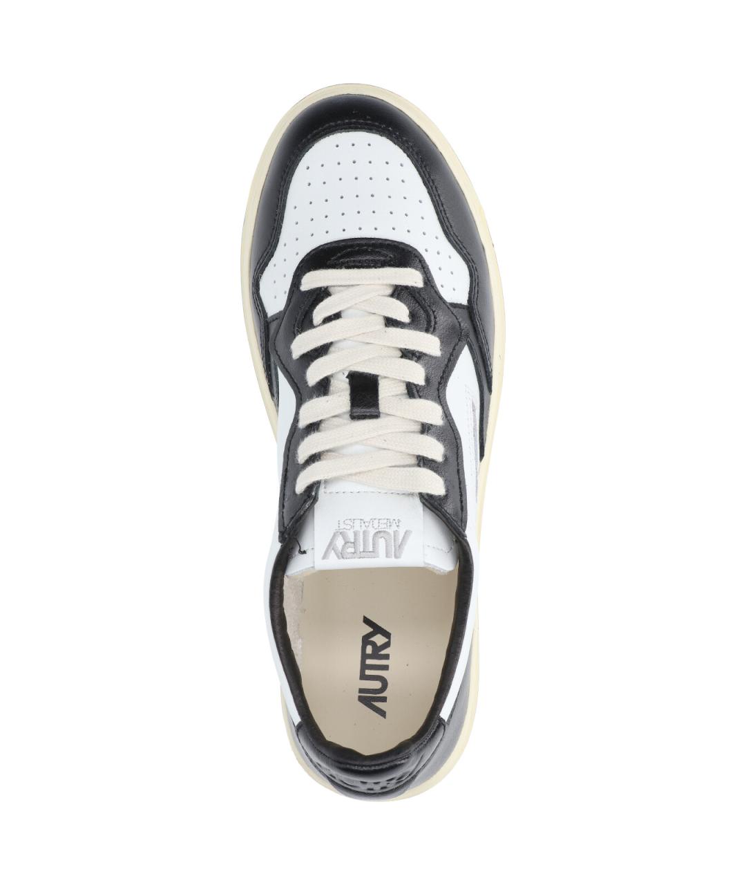 AUTRY Черные кожаные низкие кроссовки / кеды, фото 5